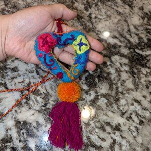 Mexican Corazon Tassel Necklace